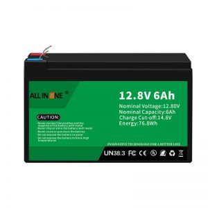 12.8В 6Ах пуњива батерија ЛиФеПО4 оловна киселина Замена литијум-јонске батерије 12В 6Ах